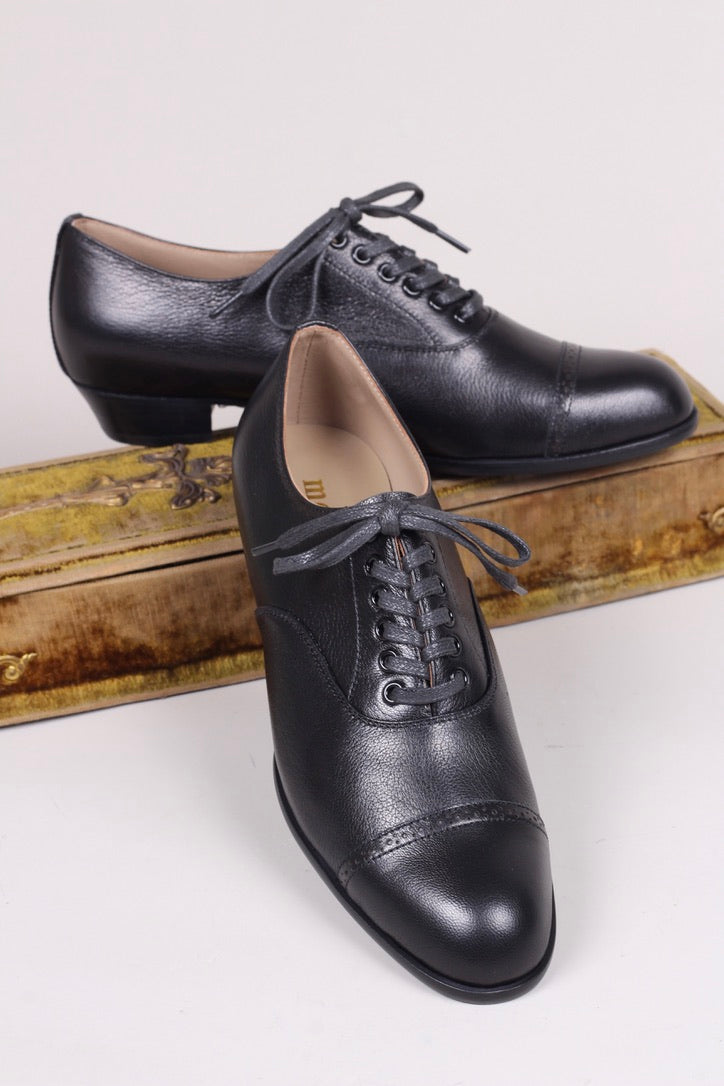 Edwardian style Oxford sko, 1900-1920 - Sort - Florence