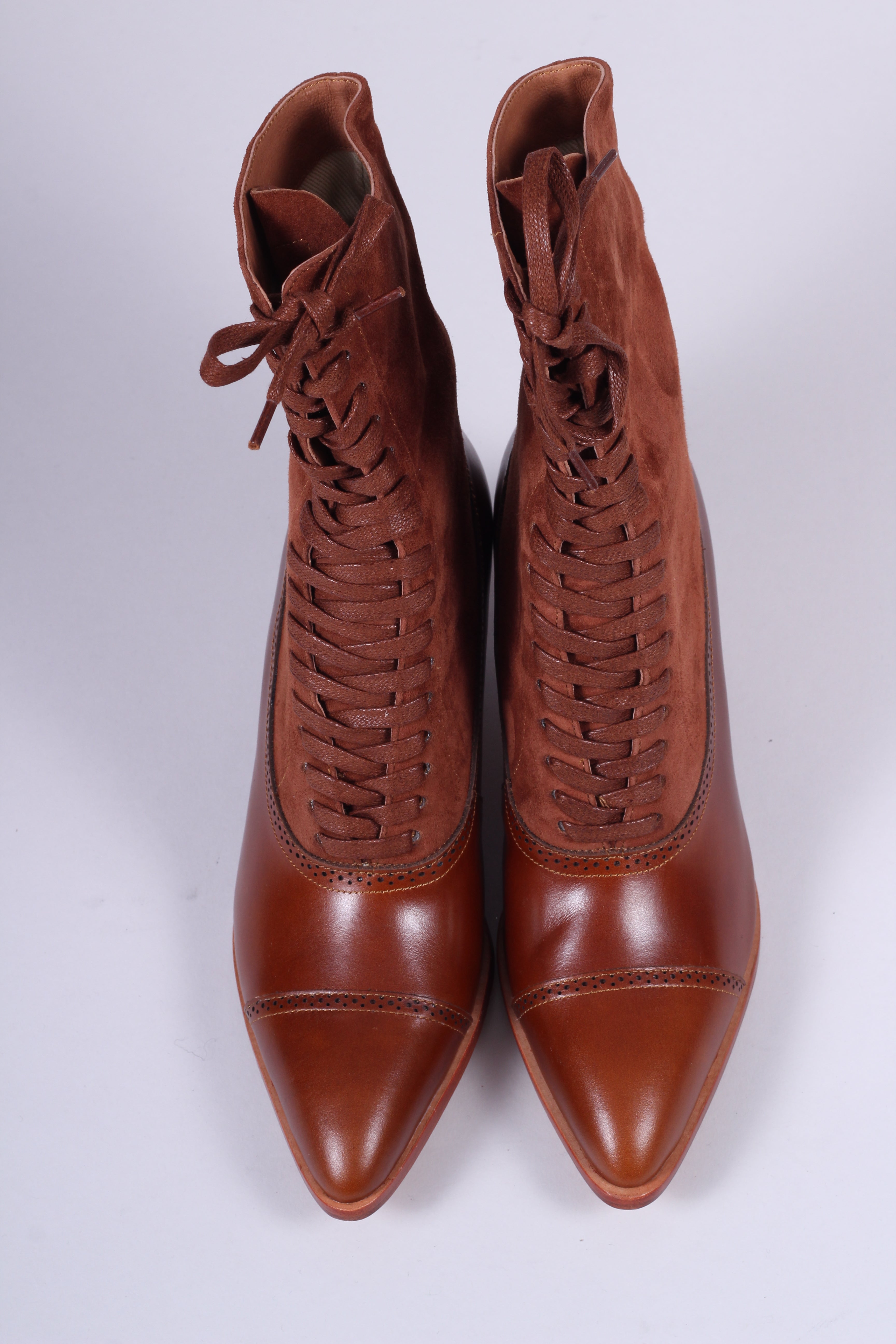 Edwardianske støvler 1900-1910 - cognac brun - Victoria