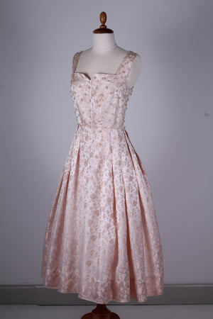 Vintage tøj - Brokade selskabskjole 1950. S - Vintage kjoler fra 1950'erne - Vintage Divine - 2