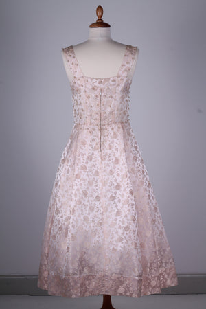 Vintage tøj - Brokade selskabskjole 1950. S - Vintage kjoler fra 1950'erne - Vintage Divine - 3