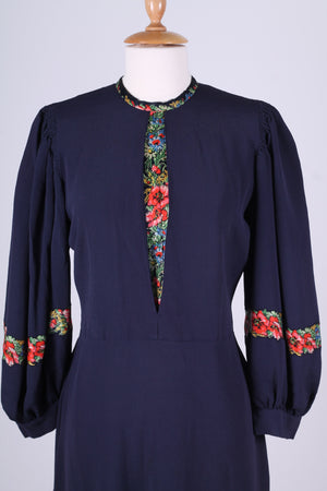 Solgt vintage tøj - Kjole i silke 1930. M - Solgt - Vintage Divine - 3