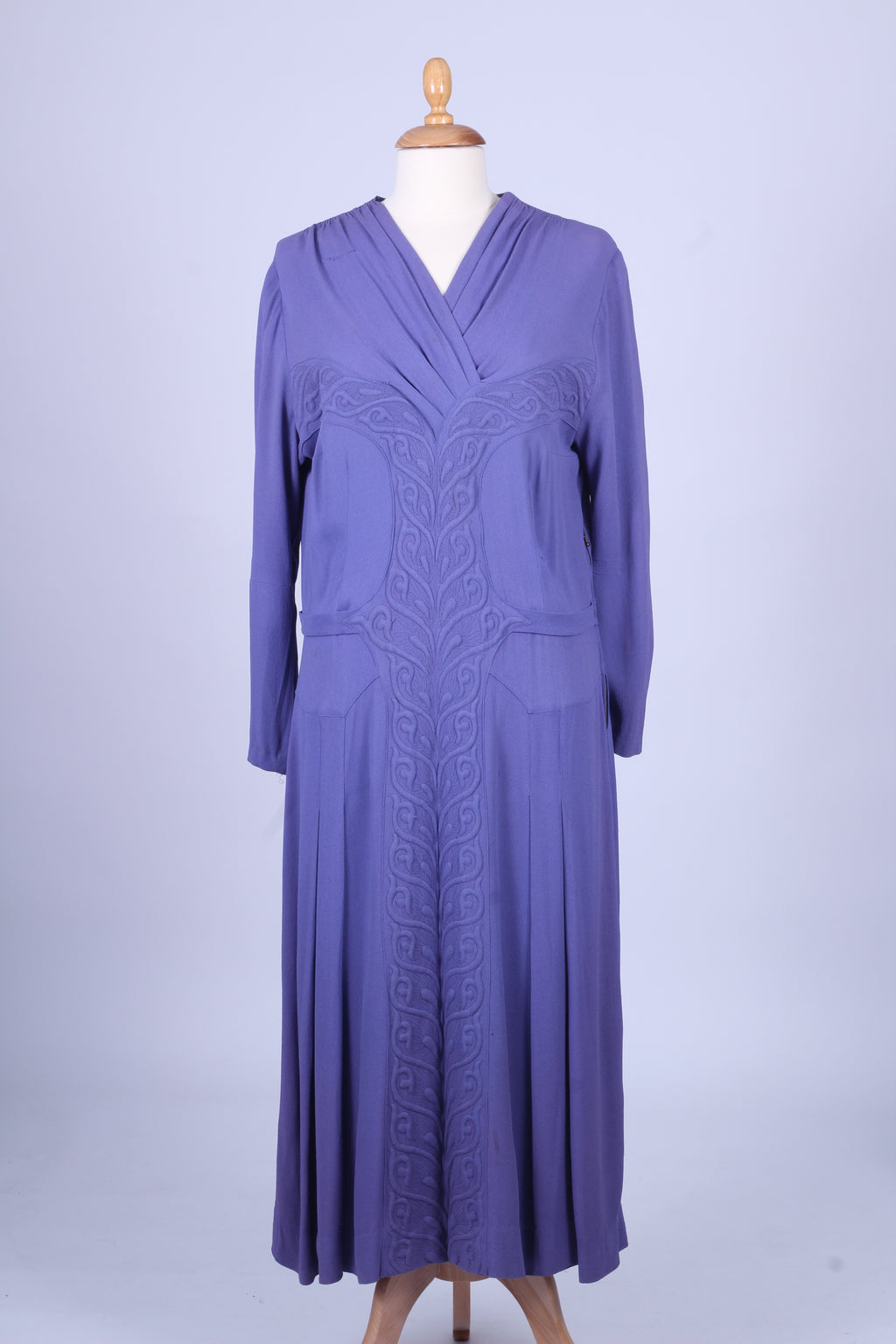Lavendelfarvet kjole 1930. XL