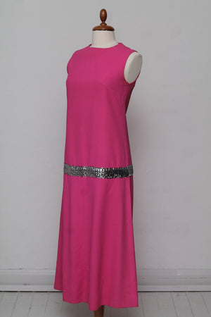 Solgt vintage tøj - Pink kjole 1960. M-L - Solgt - Vintage Divine - 2
