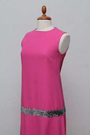 Solgt vintage tøj - Pink kjole 1960. M-L - Solgt - Vintage Divine - 3