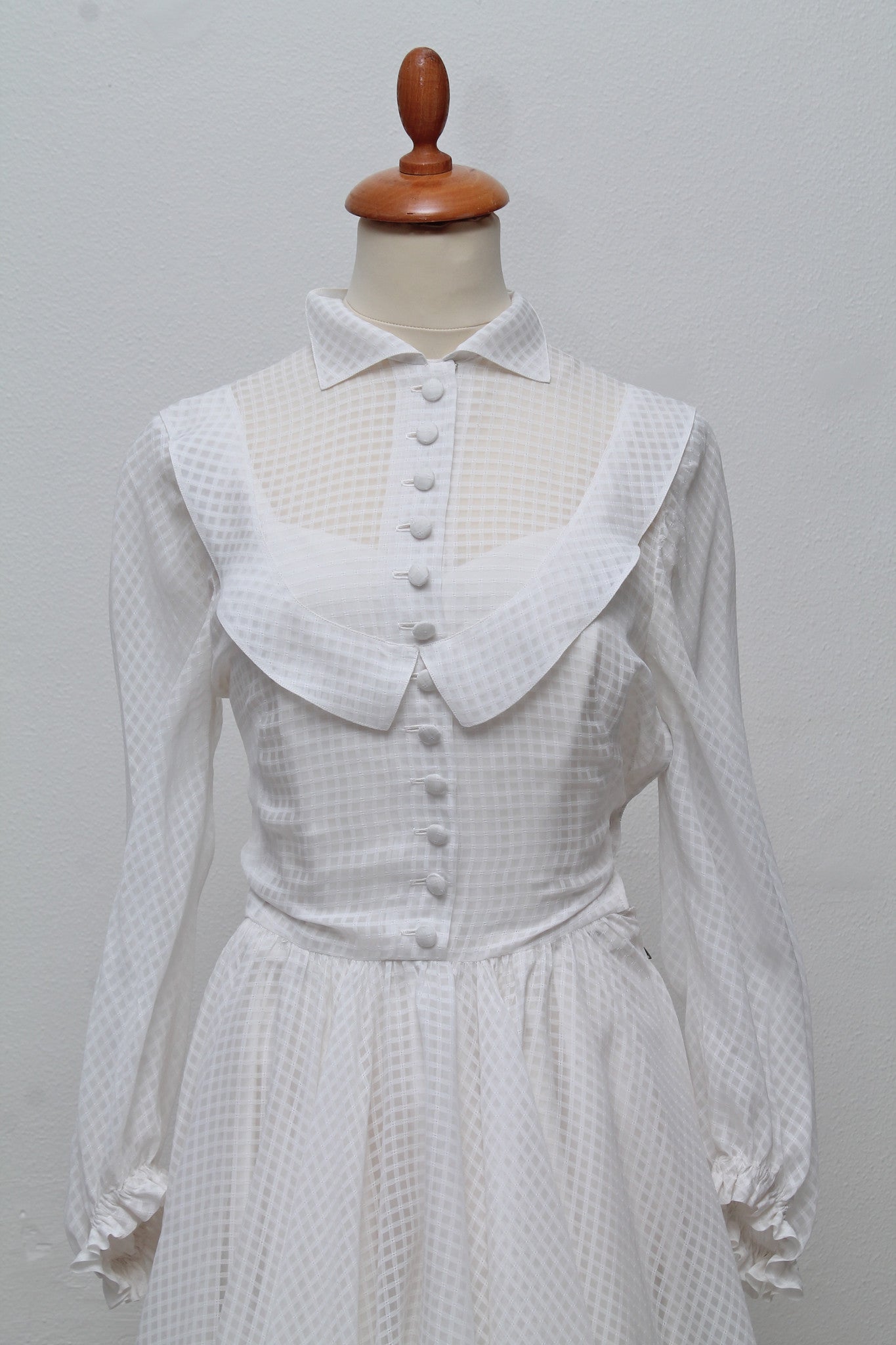 Vintage tøj - Brudekjole 1953. XS - Vintage kjoler fra 1950'erne - Vintage Divine - 4