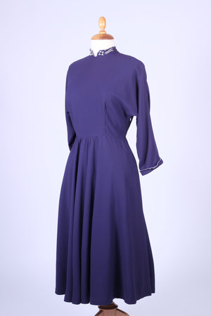 Kjole med perlebroderi 1950. M