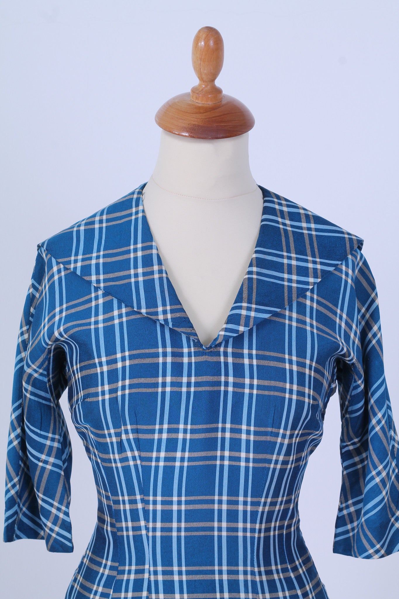 Solgt vintage tøj - Ternet hverdagskjole, USA, XS-S - Solgt - Vintage Divine - 4