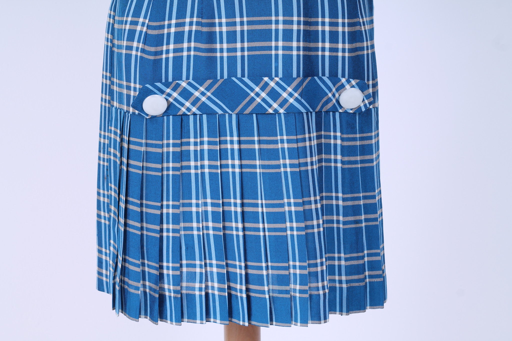 Solgt vintage tøj - Ternet hverdagskjole, USA, XS-S - Solgt - Vintage Divine - 5