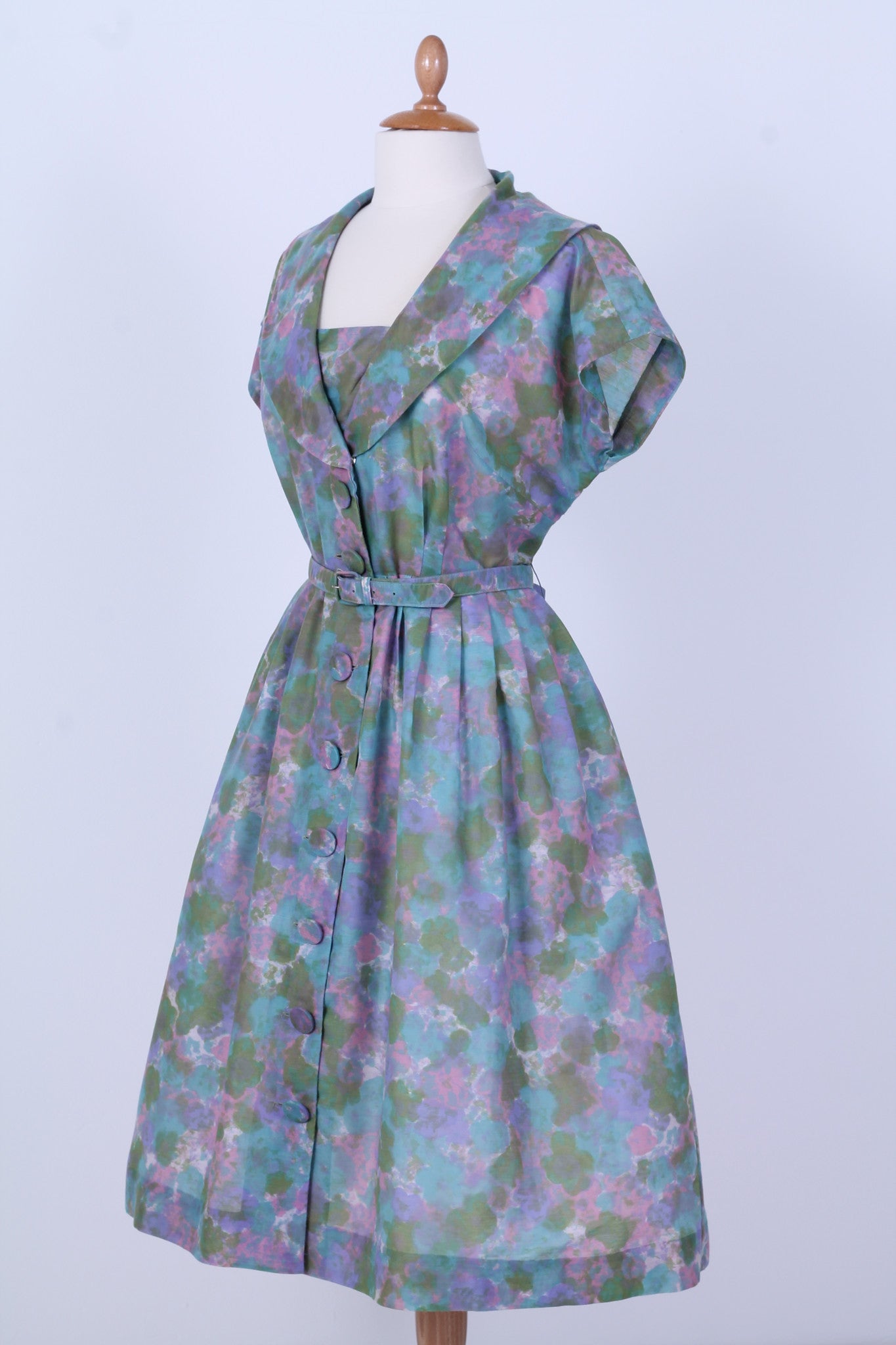 Solgt vintage tøj - Sommerkjole med print 1950. L - Solgt - Vintage Divine - 2