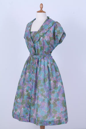 Solgt vintage tøj - Sommerkjole med print 1950. L - Solgt - Vintage Divine - 2