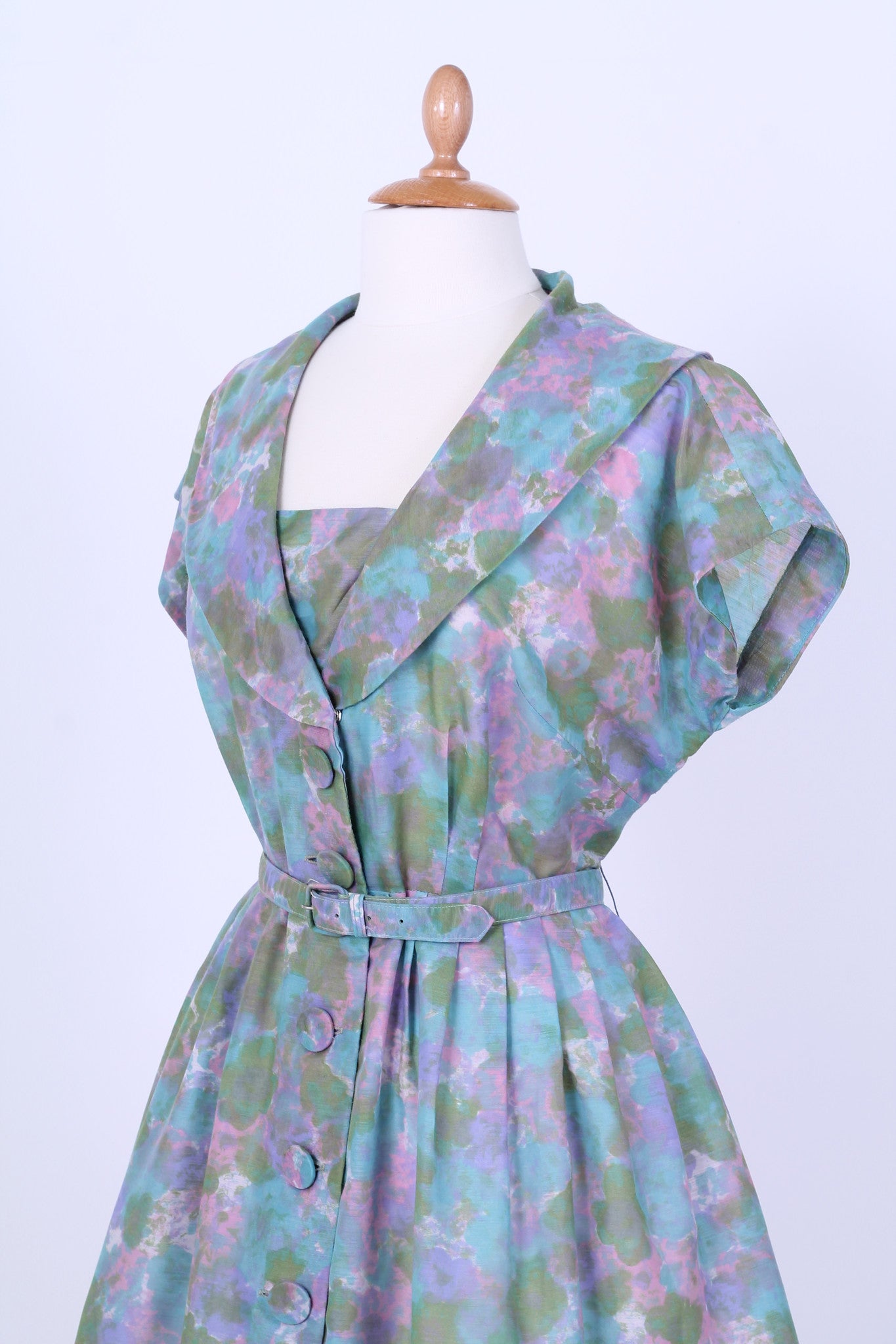 Solgt vintage tøj - Sommerkjole med print 1950. L - Solgt - Vintage Divine - 3
