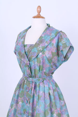 Solgt vintage tøj - Sommerkjole med print 1950. L - Solgt - Vintage Divine - 3