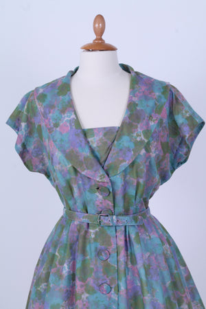 Solgt vintage tøj - Sommerkjole med print 1950. L - Solgt - Vintage Divine - 4