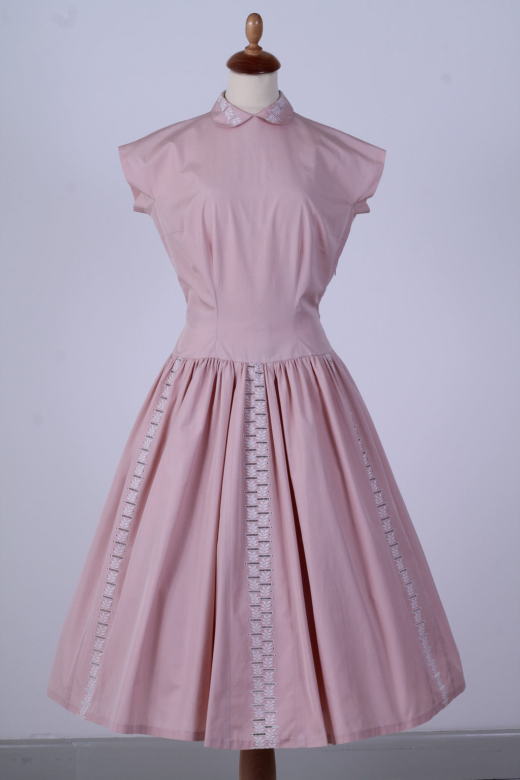 Solgt vintage tøj - Rosa selskabskjole 1950. S - Solgt - Vintage Divine - 1