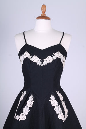 Solgt vintage tøj - Emma Domb selskabskjole 1950. S - Solgt - Vintage Divine - 3