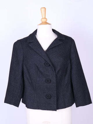 Sort og gråmeleret jakke. 1960. M-L