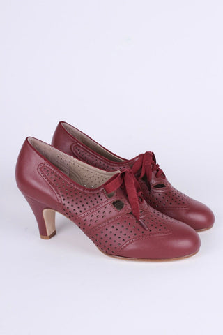 1930'er oxford pumps - Brun rød - Marie