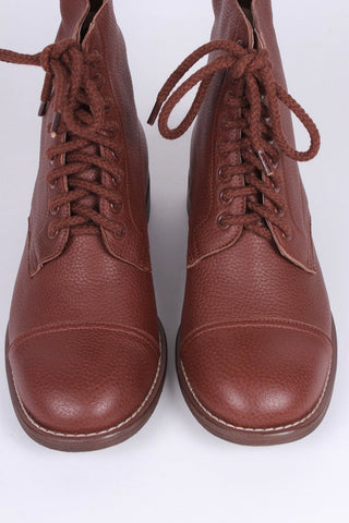 Herre 1940'er WWII militær snørestøvler - Brun - Robbie