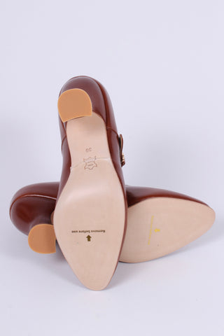 1920'er Mary Jane pumps - Cognac brun - Yvonne