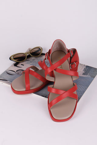 1950'er sommer sandal - Rød - Sophia