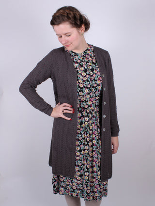 1930'er vintage style sommerfrakke  - Antracitgrå - Isabel