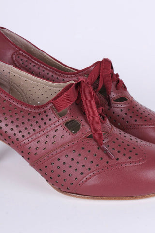 1930'er oxford pumps - Brun rød - Marie