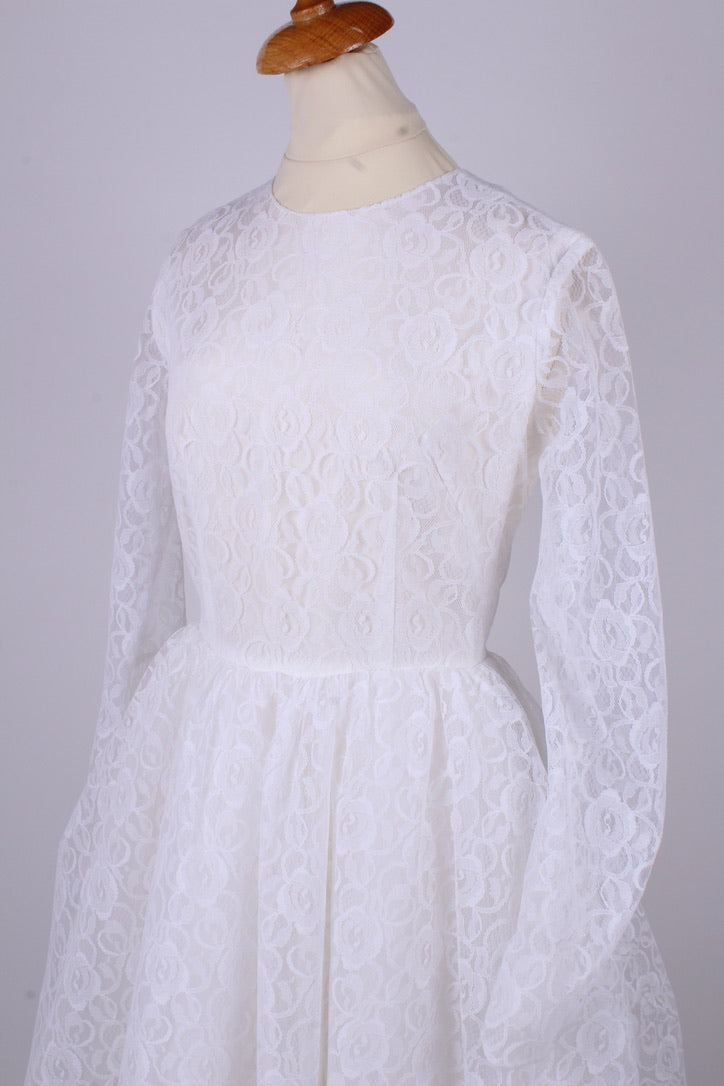 Brudekjole, hvid, Chiki, 1960. Xs