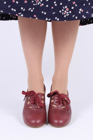 1930'er oxford pumps - Brun rød - Marie