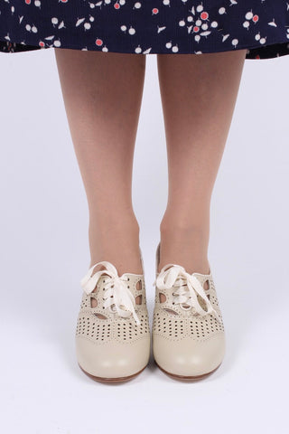 1930'er oxford pumps - Creme - Marie