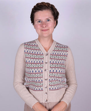 1940’er / 1950’er vintage style cardigan med mønster - Rosemary