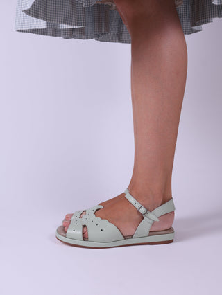 1950'er sommersandal med sky-formet mønster - Mint - Joy