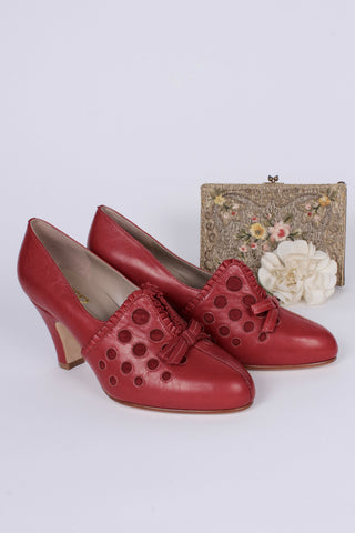 Art Deco 1930'er pumps - rød - Stella