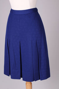 Blå jersey nederdel. 1960. Xs
