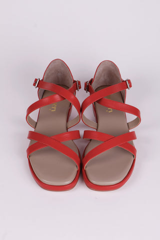 1950'er sommer sandal - Rød - Sophia
