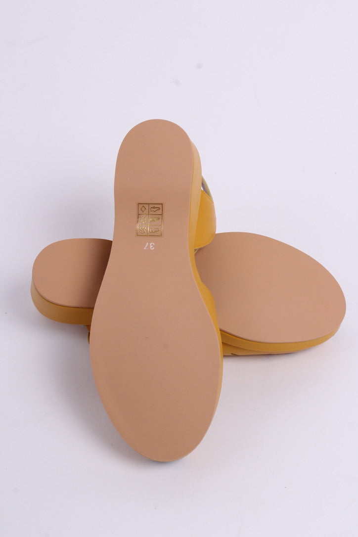 40'er / 50'er style sandal / wedge - Gul - Sidse
