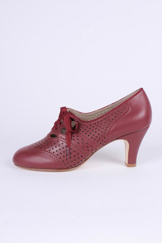 1930'er oxford pumps - Brun rød - Marie