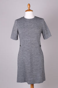 Stribet grå jersey Mod kjole. 1960. S-M