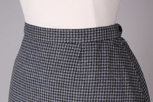 Pepitaternet nederdel, skræddersyet. 1960. Xs