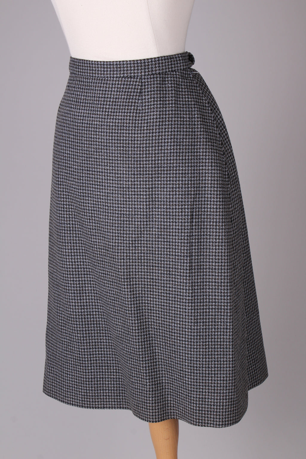 Pepitaternet nederdel, skræddersyet. 1960. Xs