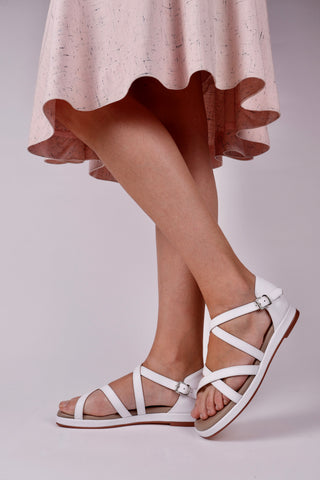 1950'er sommer sandal - Hvid - Sophia