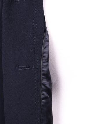 Sort uld frakke med grå minkkrave. 1960. L