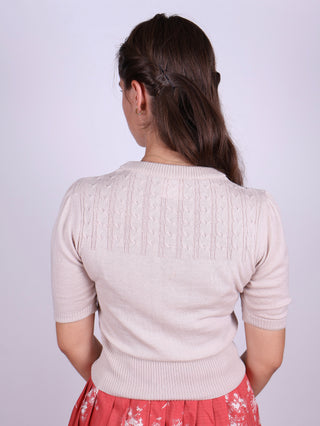 1940'er / 1950'er vintage style pullover - Creme- Sally