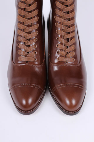 Edwardianske snørestøvler -  1910 - brun - Alice