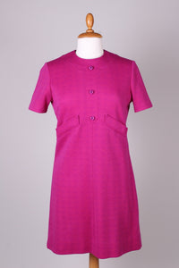 Pink jersey kjole. 1960. S-M