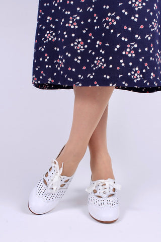 1930'er oxford pumps - Hvid - Marie