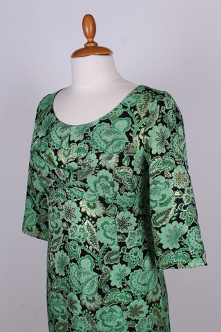 Grøn brokade cocktailkjole, Høltzer, 1960. S