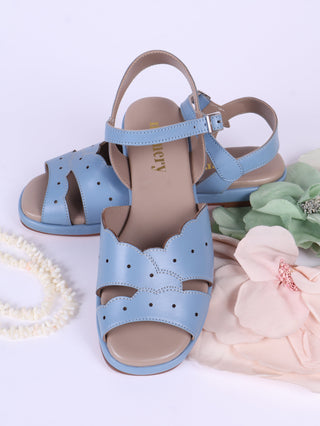 1950'er sommersandal med sky-formet mønster - Pastel blå - Joy