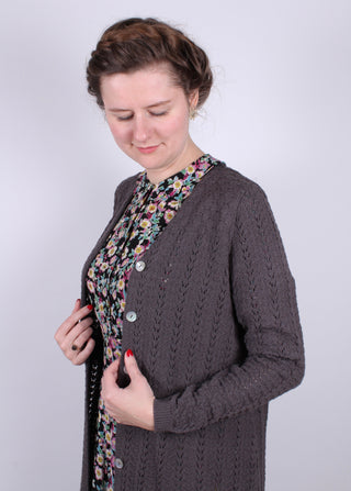 1930'er vintage style sommerfrakke  - Antracitgrå - Isabel