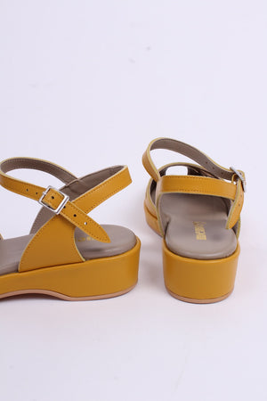 40'er / 50'er style sandal / wedge - Gul - Sidse