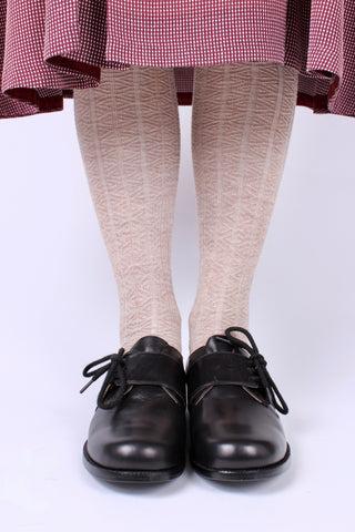 1940'er style sko med snøre i siden - Sort - Ellen